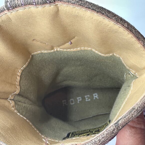 Roper Little Girl's Western Purple Metallic Zebra Square Toe Toddler Boots Sz 12 - Picture 10 of 12